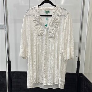 Giacomo Cinque White Embroidered Blouse